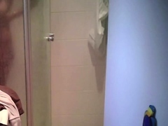 busty latina niece spied in the shower