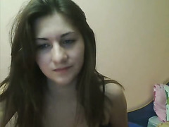 Teen hottie strips on a webcam show