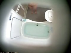 Hidden camera caught my Japanese coworker bitch in shower