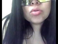 Hot milfie brunette with big natural titties on webcam