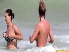 Topless  Bikini Beach HORNY Teens - Voyeur Beach Video