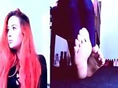 Webcam Girl Talks Dirty While Showing Feet From Up Close