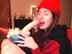 funny cam model sucks off a gnome