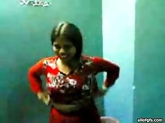 Perverted desi fondles Indian girl's tits in front of the camera
