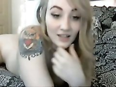 Genuine European blonde teen beauty chats after masturbation