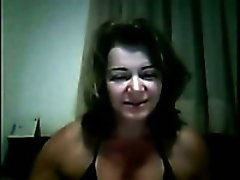 Short haired Brazilian webcam nympho flashed me half tanned titties