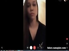 Masturbation of a twenty-year-old girl on Skype