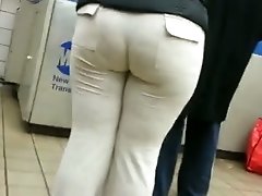 Big-assed woman gets caught on my hidden cam in a shop