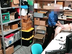 Busty employee fucked by officer for stealing from store