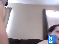Cam girl gets a good facial after doggy style fucking