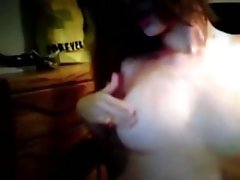 Extremely hot teen brunette jiggling her tasty tits
