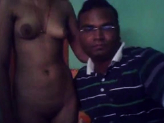 Desi couple having a session on webcam