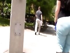 Dr with fat ass walking