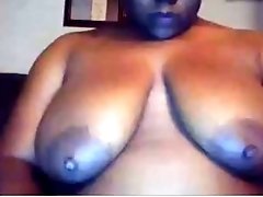 Chunky black neighbor lady on webcam chats with me naked