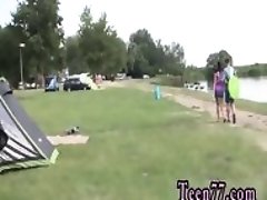 Sweet sinner teen xxx Eveline getting pulverized on camping site