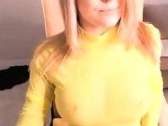 Real masseur massaging blonde babe big boobs