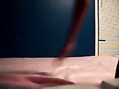 Awesome long legged amateur webcam black head tickled her own cunt
