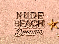 Cute young teen nudists on the beach