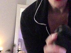 Hot Blonde Tattooed MILF Anal Toying on Webcam