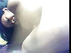 Pregnant Asian webcam chick masturbates with bottle for me