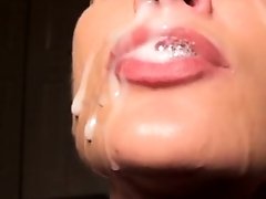 Classy wife giving a nice blowjob and swallow