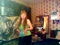 Mature redhead lady just fooling on the webcam in her room