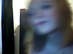 Nasty busty blonde webcam teen stuffs her pussy with panties