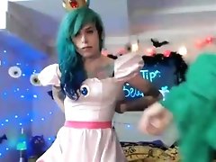 Cosplay princess peach fucked hard and facialized by luigi l
