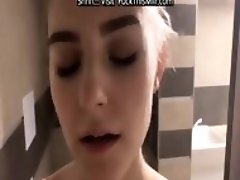 He fucked me and came on my face right in the school's shower! - Eva Elfie