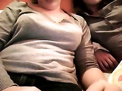Two chubby web cam teens flashes boobs