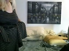 My juggy blond wife sucks and rides me on a web camera