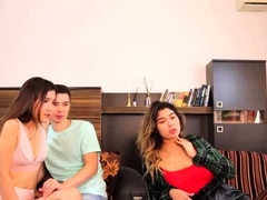 Lesbian oral sex for amateur college teen babes in sorority