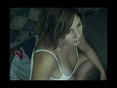 Curvy girl teasing on a webcam