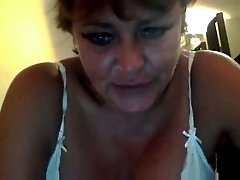 Dirty and drunk mature lady with big flabby tits chatting with me