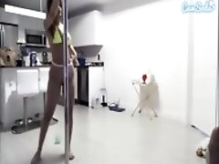 Camsoda - Pole dancing latina pornstar rides dildo in solo