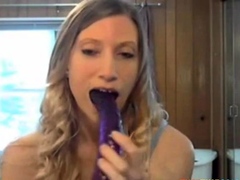 She Takes a Massive Anal Dildo on Webcam