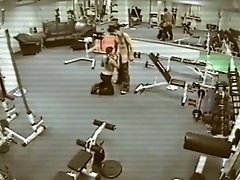 Security cam in gym caught dirty MMF threesome with new instructor