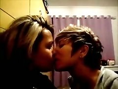 Webcam action with two sexy lesbians making out passionately