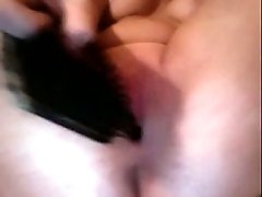 Webcam solo with me fucking my pussy with a hairbrush