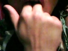 Voluptuous brunette webcam girl fingers her ass and rides dildo