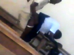 teen african students fucking doggstyle in class