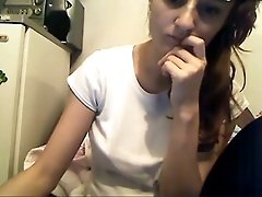Busty pregnant woman kneads her big tits in webcam solo clip