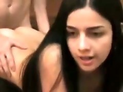 Really sexy bootyful dark haired webcam slut is fucked doggy by her BF