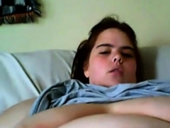 SSBBW Teen Teasing Sucking Her Tits