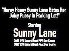 "Horny Honey Sunny Lane Bates Her Juicy Pussy In Parking Lot!"
