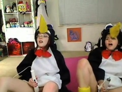 Teen penguins on cam