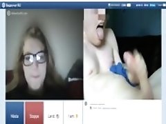 Chatroulette - Horny teen girl helping me cum in mouth